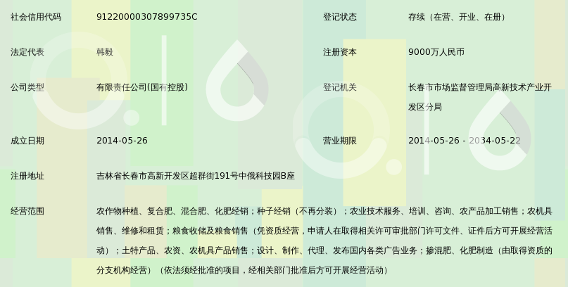 吉林省農創(chuàng)投資集團有限公司